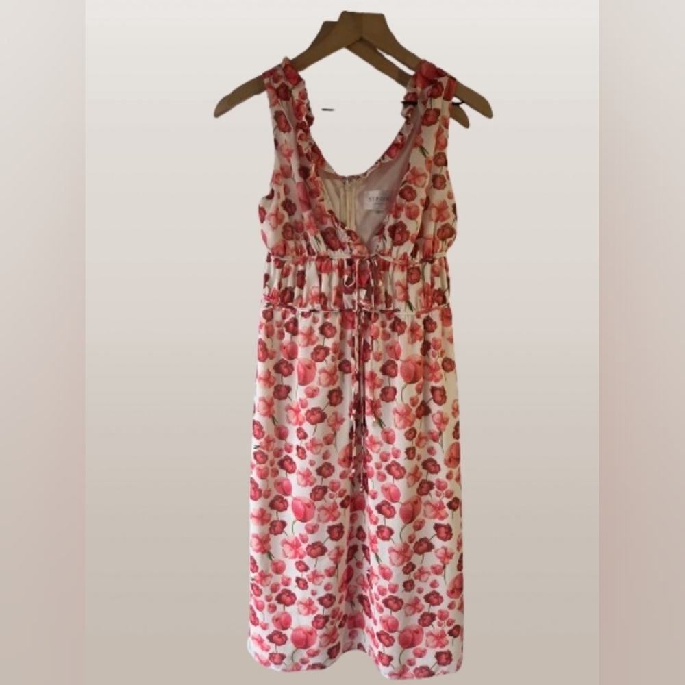 SIPO NY Chic Floral Midi Dress in Pink Sz L